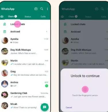 WhatsApp现在允许您锁定聊天记录 这样就不会有人窥探
