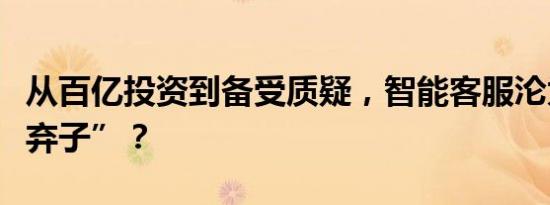 从百亿投资到备受质疑，智能客服沦为“资本弃子”？