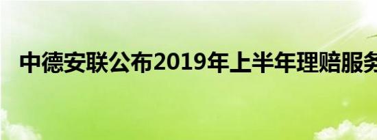 中德安联公布2019年上半年理赔服务报告