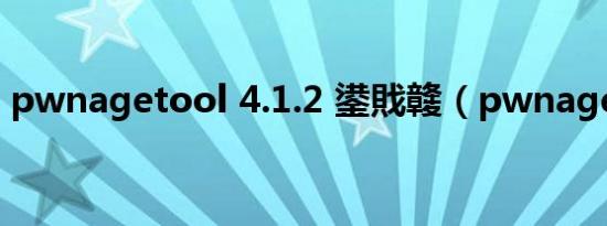 pwnagetool 4.1.2 鍙戝竷（pwnagetool）
