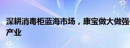深耕消毒柜蓝海市场，康宝做大做强健康家电产业