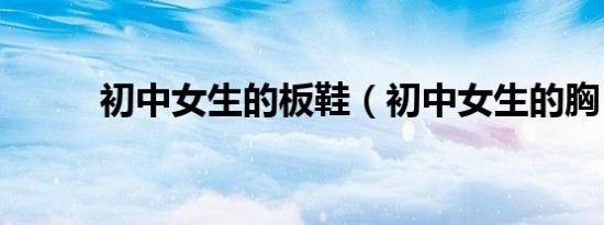 初中女生的板鞋（初中女生的胸）
