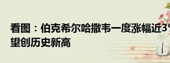 看图：伯克希尔哈撒韦一度涨幅近3%收盘有望创历史新高