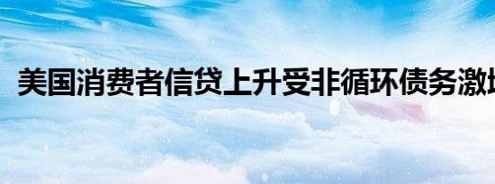 美国消费者信贷上升受非循环债务激增推动