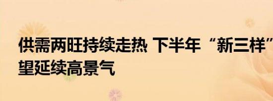 供需两旺持续走热 下半年“新三样”出口有望延续高景气