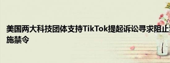 美国两大科技团体支持TikTok提起诉讼寻求阻止蒙大拿州实施禁令