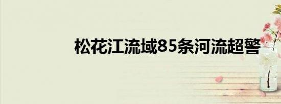 松花江流域85条河流超警
