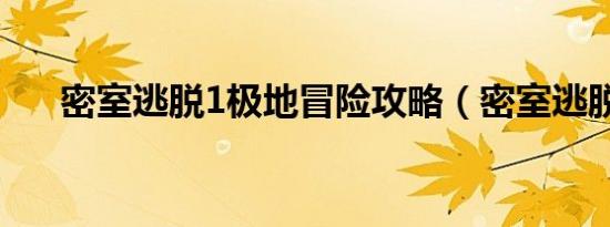 密室逃脱1极地冒险攻略（密室逃脱1）