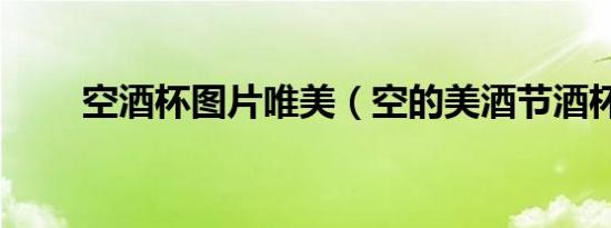 空酒杯图片唯美（空的美酒节酒杯）