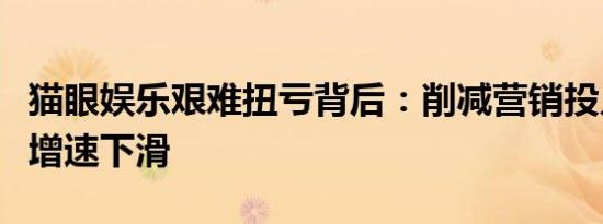 猫眼娱乐艰难扭亏背后：削减营销投入、营收增速下滑