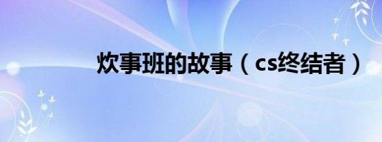 炊事班的故事（cs终结者）