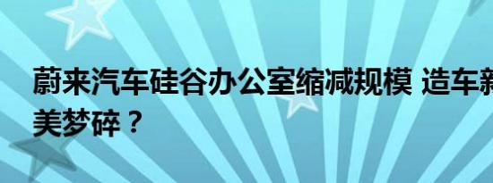 蔚来汽车硅谷办公室缩减规模 造车新势力北美梦碎？