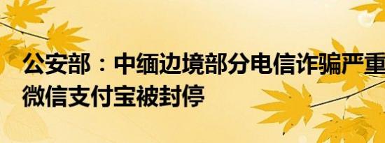 公安部：中缅边境部分电信诈骗严重区域QQ微信支付宝被封停