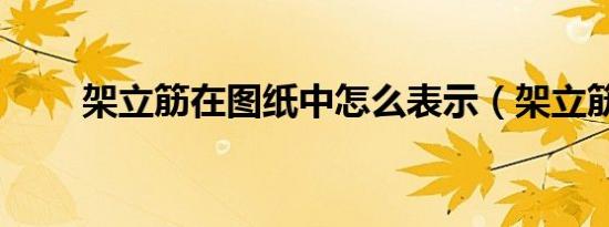 架立筋在图纸中怎么表示（架立筋）