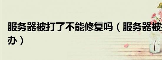 服务器被打了不能修复吗（服务器被打了怎么办）