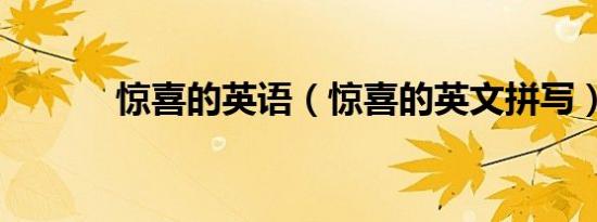 惊喜的英语（惊喜的英文拼写）