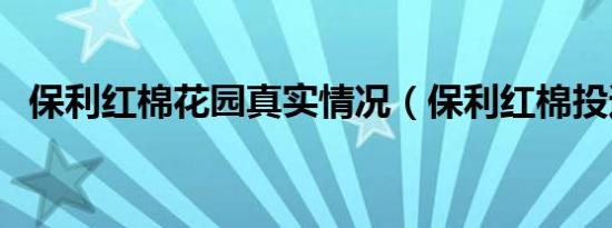 保利红棉花园真实情况（保利红棉投递站）