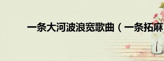 一条大河波浪宽歌曲（一条拓麻）