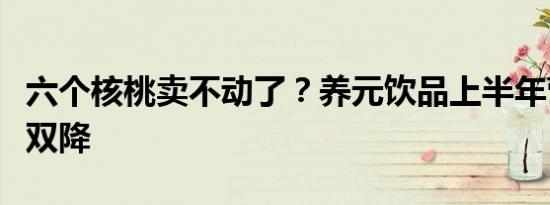 六个核桃卖不动了？养元饮品上半年营收净利双降