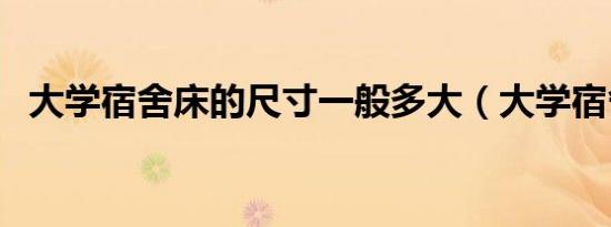 大学宿舍床的尺寸一般多大（大学宿舍床）