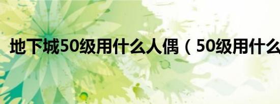地下城50级用什么人偶（50级用什么人偶）