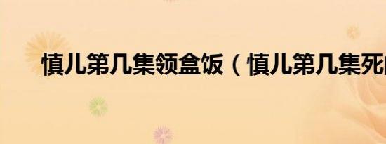 慎儿第几集领盒饭（慎儿第几集死的）