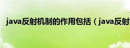java反射机制的作用包括（java反射机制）