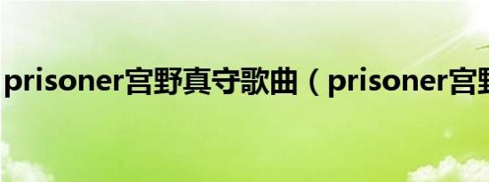 prisoner宫野真守歌曲（prisoner宫野真守）