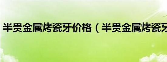 半贵金属烤瓷牙价格（半贵金属烤瓷牙价格）