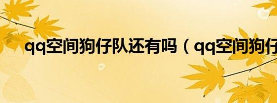 qq空间狗仔队还有吗（qq空间狗仔队）