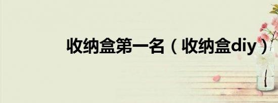 收纳盒第一名（收纳盒diy）
