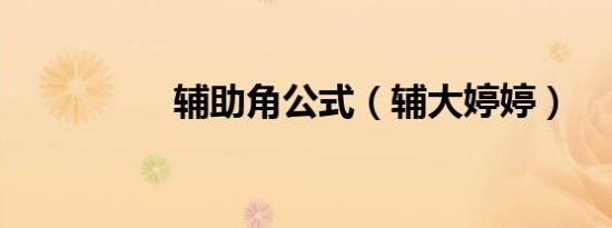 辅助角公式（辅大婷婷）