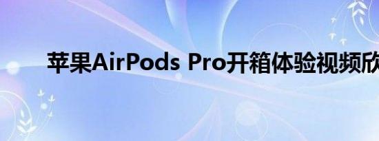 苹果AirPods Pro开箱体验视频欣赏