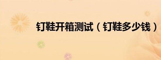 钉鞋开箱测试（钉鞋多少钱）