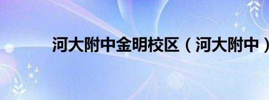 河大附中金明校区（河大附中）