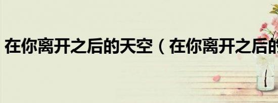 在你离开之后的天空（在你离开之后的天空）