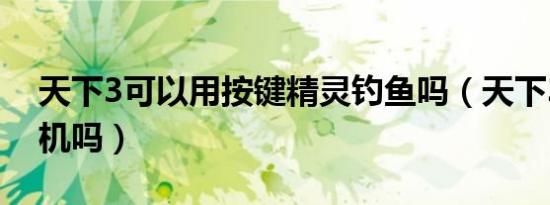 天下3可以用按键精灵钓鱼吗（天下3可以挂机吗）