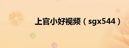 上官小好视频（sgx544）