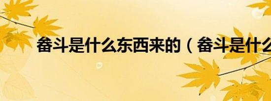 畚斗是什么东西来的（畚斗是什么）