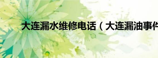 大连漏水维修电话（大连漏油事件）