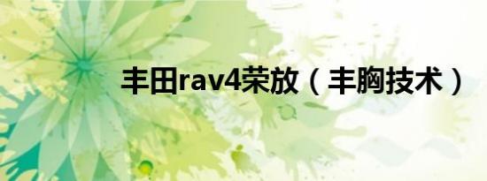 丰田rav4荣放（丰胸技术）