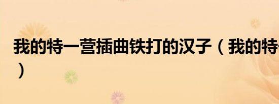 我的特一营插曲铁打的汉子（我的特一营插曲）