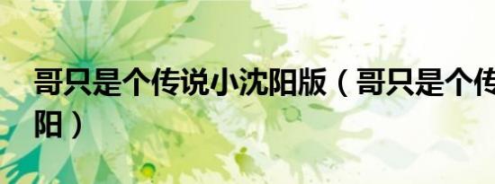 哥只是个传说小沈阳版（哥只是个传说 小沈阳）