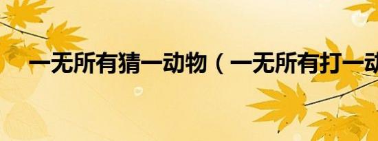 一无所有猜一动物（一无所有打一动物）