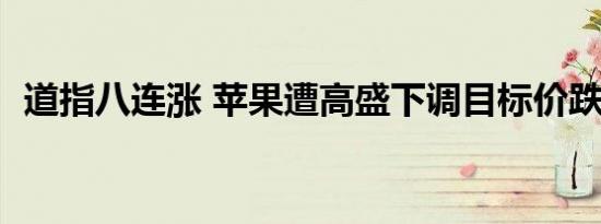 道指八连涨 苹果遭高盛下调目标价跌近2%