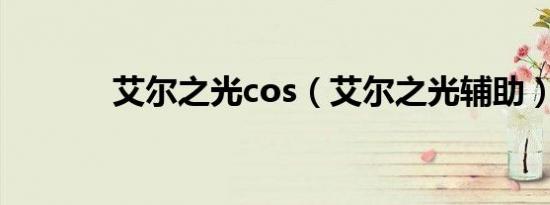 艾尔之光cos（艾尔之光辅助）