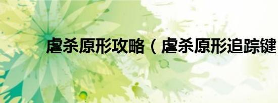 虐杀原形攻略（虐杀原形追踪键）