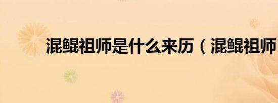 混鲲祖师是什么来历（混鲲祖师）