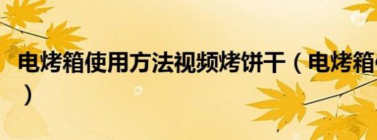 电烤箱使用方法视频烤饼干（电烤箱使用方法）
