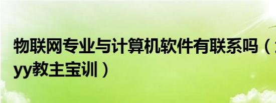 物联网专业与计算机软件有联系吗（武林外传yy教主宝训）